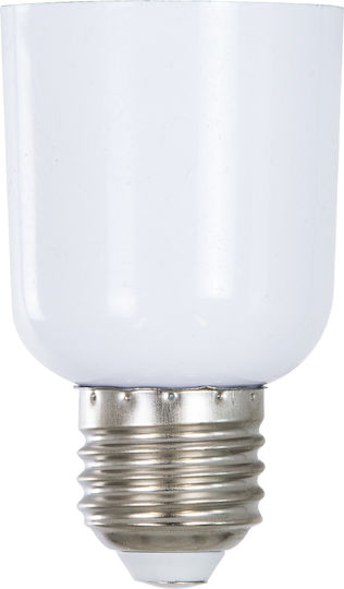 GloboStar Socket Adapter from E40 to E27 in White color Set 1pcs 79598