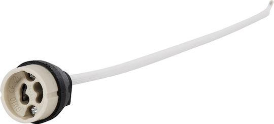GloboStar Power Socket with Socket GU10 in White color Set 1pcs 60499