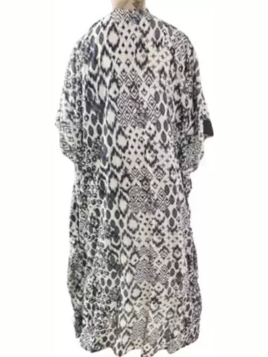 Platinum Fashion Γυναικείο Μακρύ Καφτάνι Παραλίας Μπλε