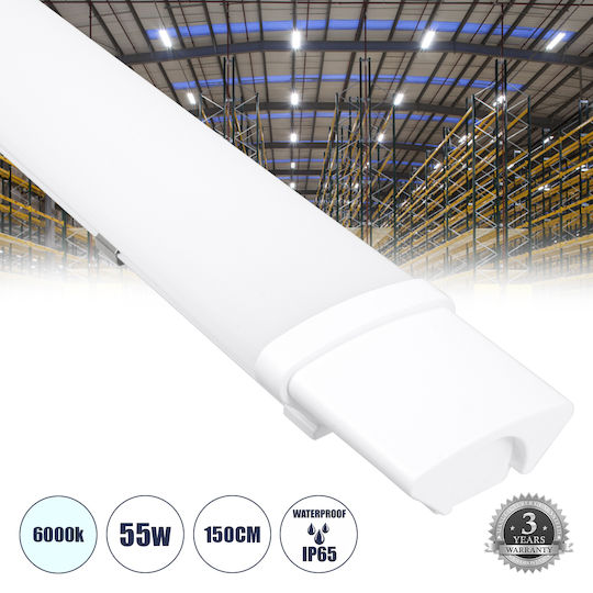 GloboStar Lighting Batten Outdoor with Integrated LED 55W 150cm
