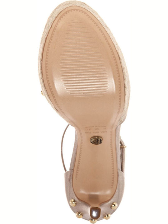 Leder Leder Sandalen mit Strass Gold