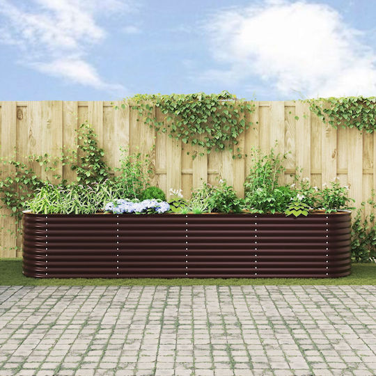 vidaXL Topf Metallisch Brown 400x80x81cm.