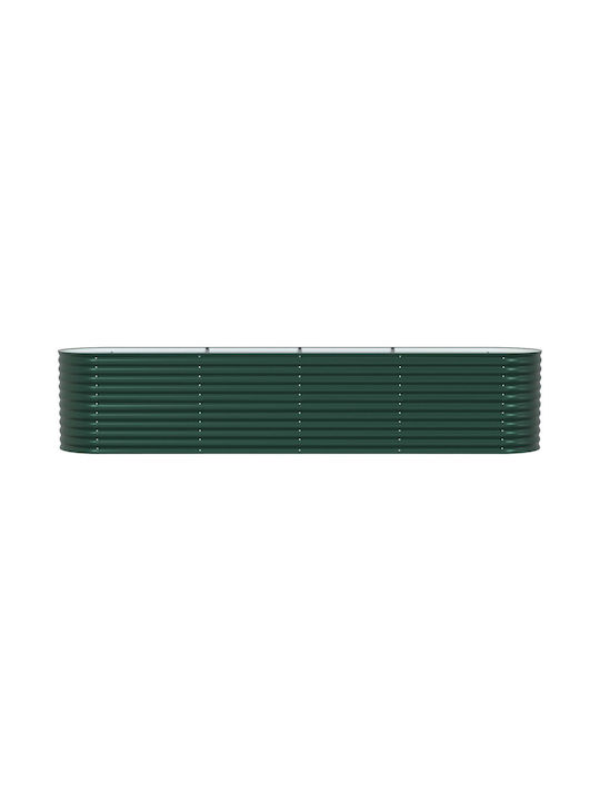 vidaXL Pot Metallic Green 400x80x81cm.