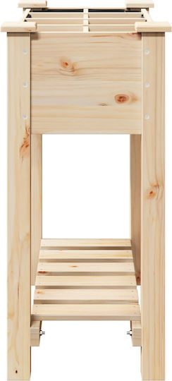 vidaXL Γλάστρα Ξύλινη Μπεζ 71x37x76εκ.