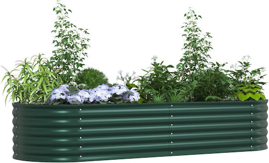 vidaXL Pot Metallic Green 240x80x44cm.