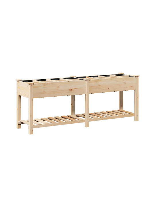vidaXL Ghiveci Lemn 203x53x76cm.