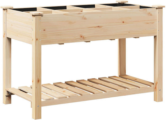 vidaXL Γλάστρα Ξύλινη Μπεζ 115x59x76εκ.