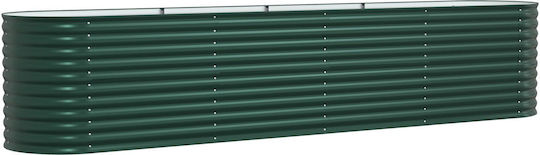 vidaXL Ghiveci Metal Verde 400x80x81cm.