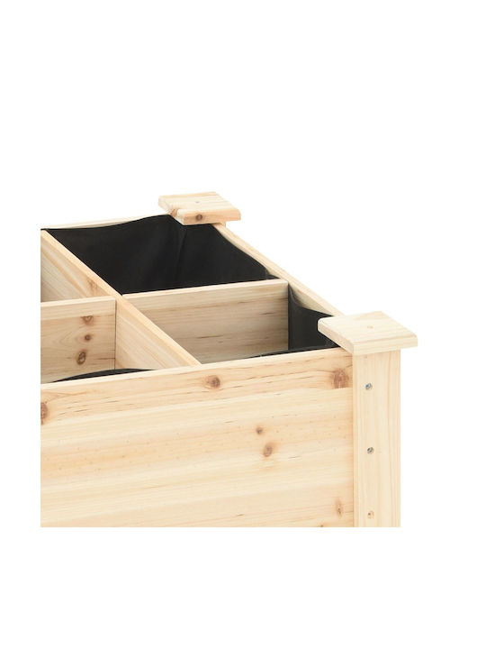 vidaXL Γλάστρα Ξύλινη Μπεζ 71x37x76εκ.