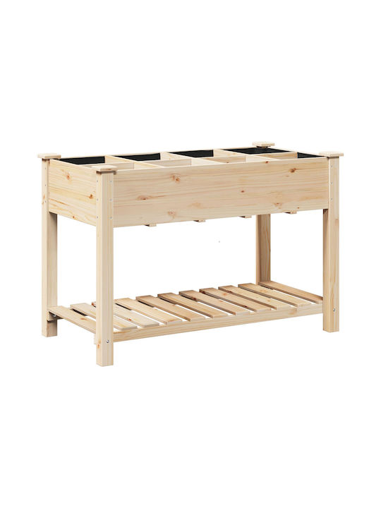 vidaXL Γλάστρα Ξύλινη Μπεζ 115x59x76εκ.