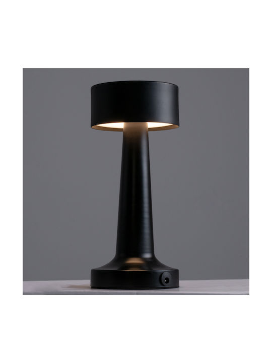 GloboStar Bella Plastic Table Lamp LED with Black Shade and Base