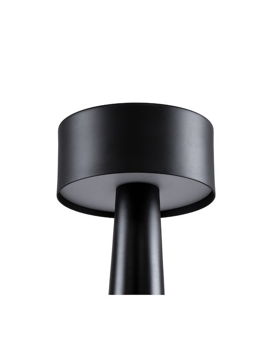 GloboStar Bella Plastic Table Lamp LED with Black Shade and Base