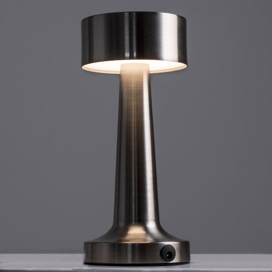 GloboStar Bella Metal Table Lamp LED with Silver Shade and Base