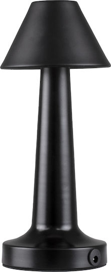 GloboStar Molly Metal Table Lamp for GU10 Fitting with Black Shade and Base