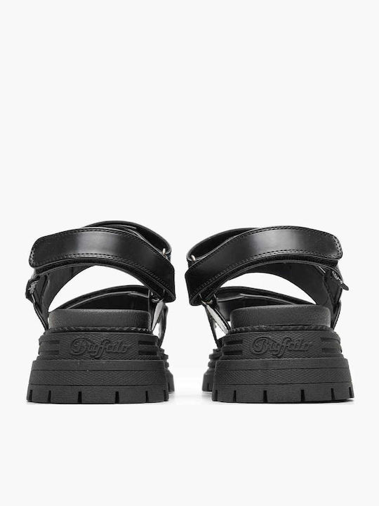 Flache Sandalen für Damen Flatforms in Schwarz Farbe