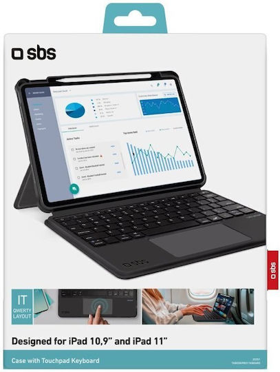 SBS Rezistentă la apă cu Tastatură Negra (iPad Air, iPad Pro)