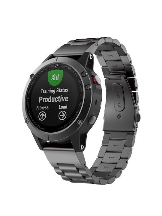 Curea Oțel inoxidabil Negru (Fenix 5 / 5 Plus / 6 / 6 Pro / 7 / 7 Pro / 8 (47mm))