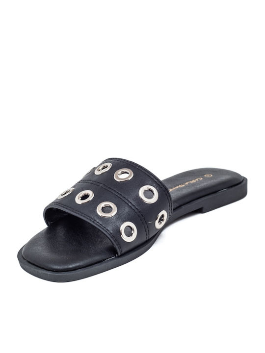 Flache Sandalen für Damen in Schwarz Farbe