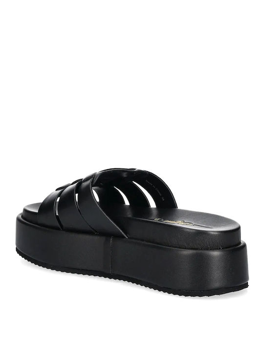 Women's Flat Sandals in Black Color
