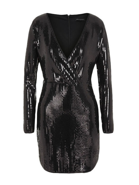 Mini Abendkleid Wickel Black