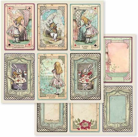 Hârtie pentru scrapbooking 10 buc Stamperia Alice