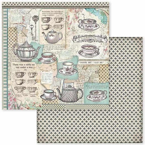 Hârtie pentru scrapbooking 10 buc Stamperia Alice
