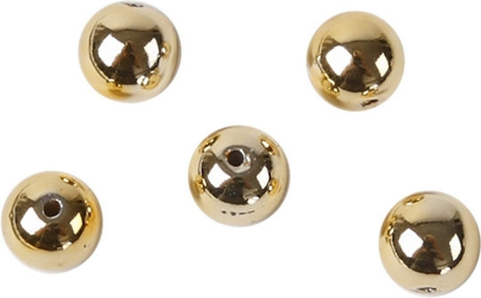 Gold Beads with Hole 50 Pcs