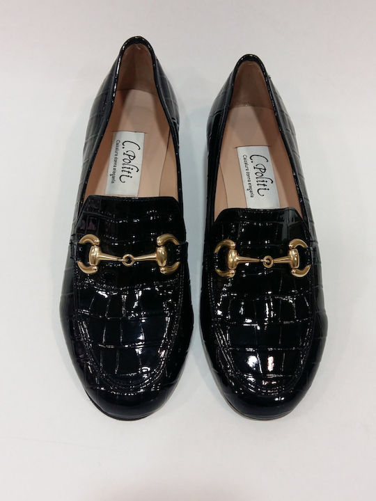 Λουστρίνι Γυναικεία Loafers σε Μαύρο Χρώμα