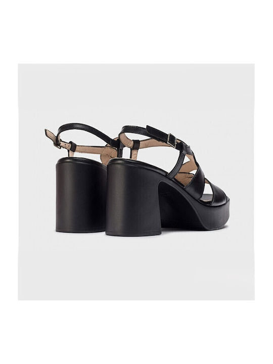 Leather Sandals Black