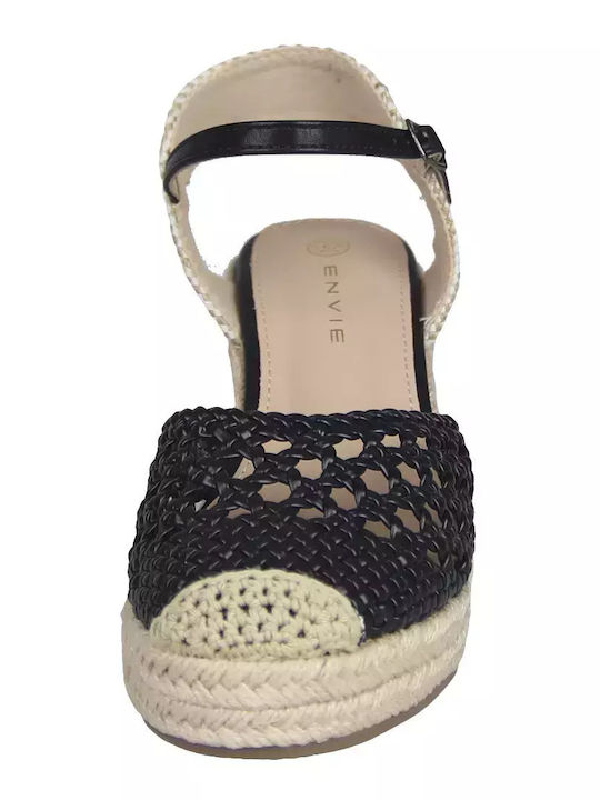 Women's Platform Espadrilles Black