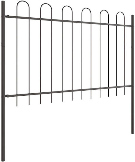 vidaXL Metallic Fencing Grilles in Gray Colour 1x1.7m