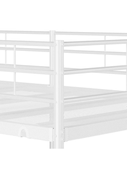 Kids Bed Bunk Single White for Mattress 90x190cm
