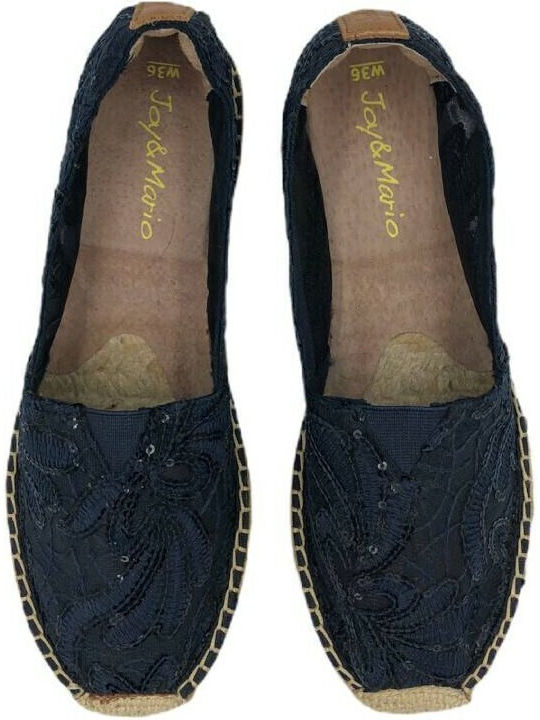 Women's Fabric Espadrilles Navy Blue
