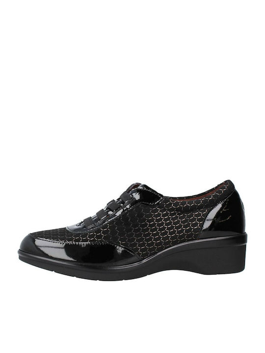 Women's Leather Oxford Shoes Black