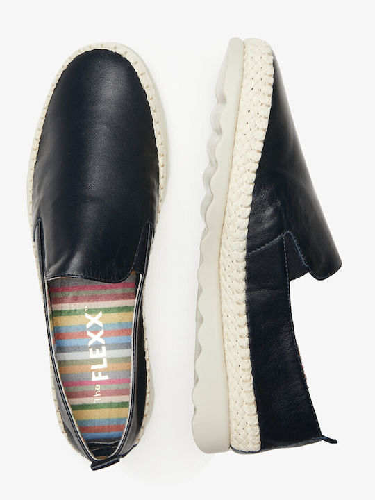 Дамски Slip-On Кожени Тъмносини