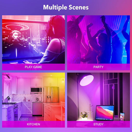 Smart Smart Λάμπα LED για Ντουί E27 RGB