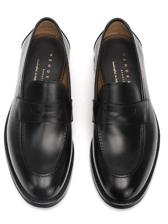 Δερμάτινα Ανδρικά Loafers σε Μαύρο Χρώμα