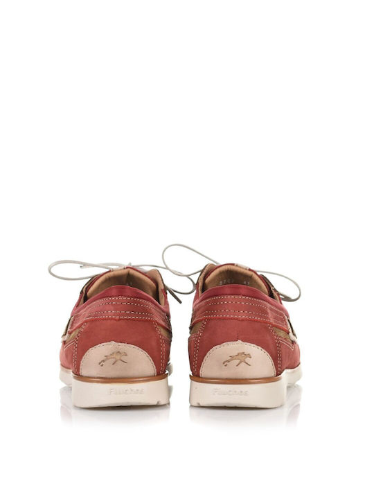 Leder Herren Mokassins in Rot Farbe