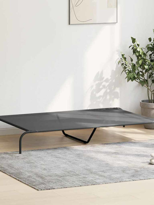 Vidaxl Elevated Dog Bed Gray 150x90x20 Cm Textilene Steel Gray Vidaxl Elevated Dog Bed Gray 150x90x20 Cm Textilene Steel Gray