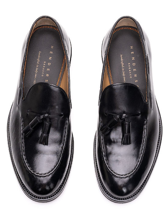 Δερμάτινα Ανδρικά Loafers σε Μαύρο Χρώμα