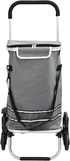 Stoff Einkaufswagen Klappbar Gray 47x39x101cm