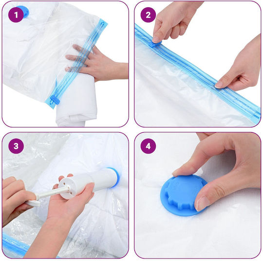 vidaXL Plastic Storage Bag For Clothes Airtight 130x100x1.6cm 10pcs