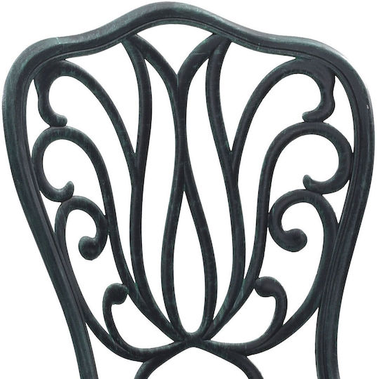 Dining Set for Small Outdoor Spaces 3 Pieces Green