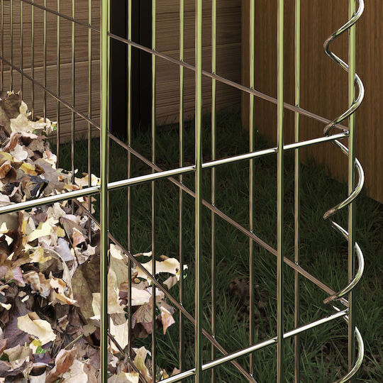 Vidaxl Garden Composter 100x100x50 Galvanized Steel Silver