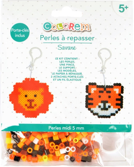 Children's Craft Set Iron-On Beads Colorem Includes Keychain Ages 5 and Up Wper212