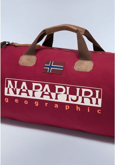 Napapijri Bering 3 Σακ Βουαγιάζ Κόκκινο Υφασμάτινο Μ50xΠ30xΥ26εκ.