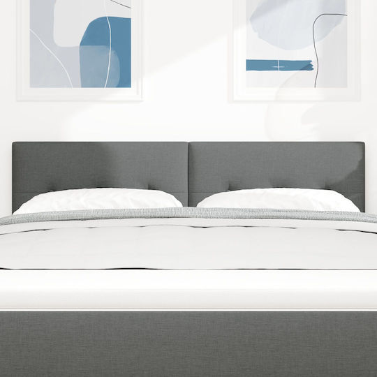 vidaXL Fabric Bed Headboard Dark Gray 160x88cm