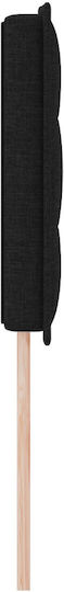vidaXL Fabric Bed Headboard Black 144x78cm