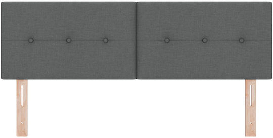 vidaXL Fabric Bed Headboard Dark Gray 160x88cm