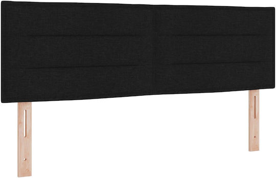 vidaXL Fabric Bed Headboard Black 144x78cm